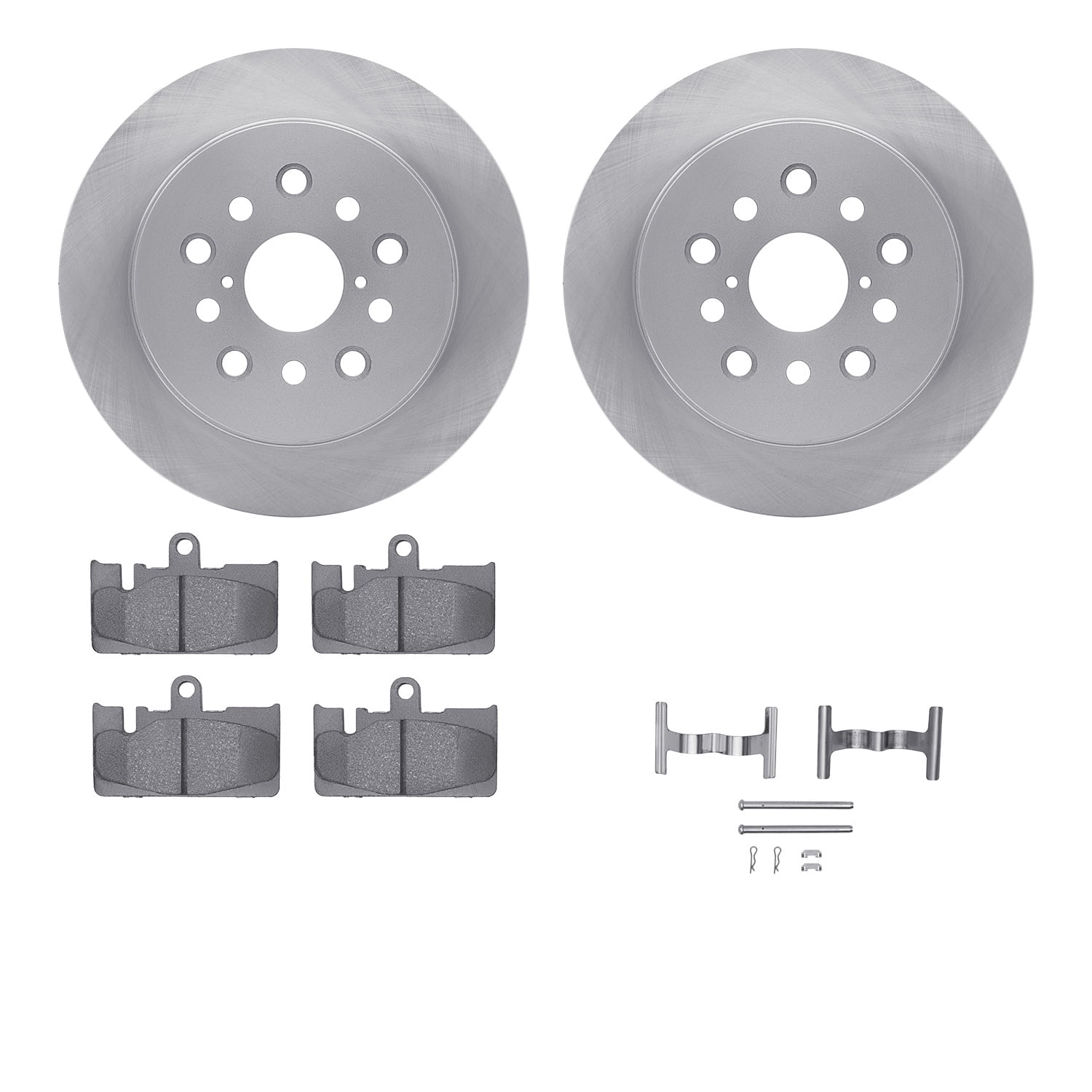Dynamic Friction Company Rear Brake Rotors with 5000 Advanced Brake Pads includes Hardware 6512-75076