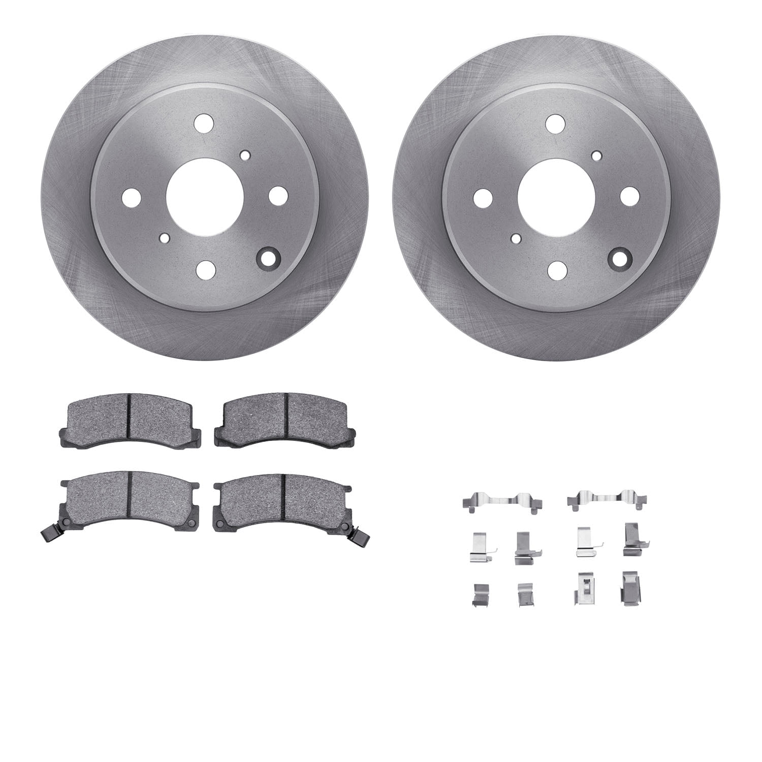 Dynamic Friction Company Rear Brake Rotors with 5000 Advanced Brake Pads includes Hardware 6512-76174