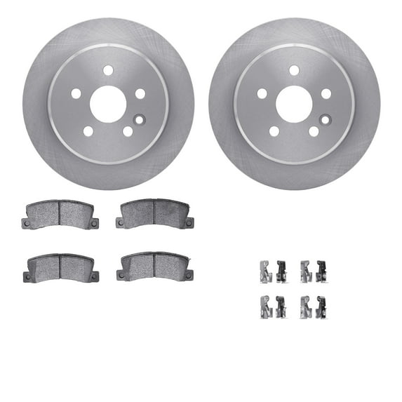 Dynamic Friction Company Rear Brake Rotors with 5000 Advanced Brake Pads includes Hardware 6512-76234