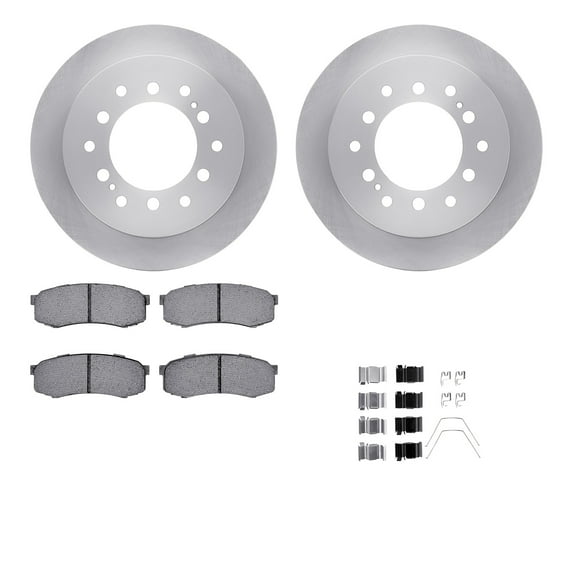 Dynamic Friction Company Rear Brake Rotors with 5000 Advanced Brake Pads includes Hardware 6512-76644