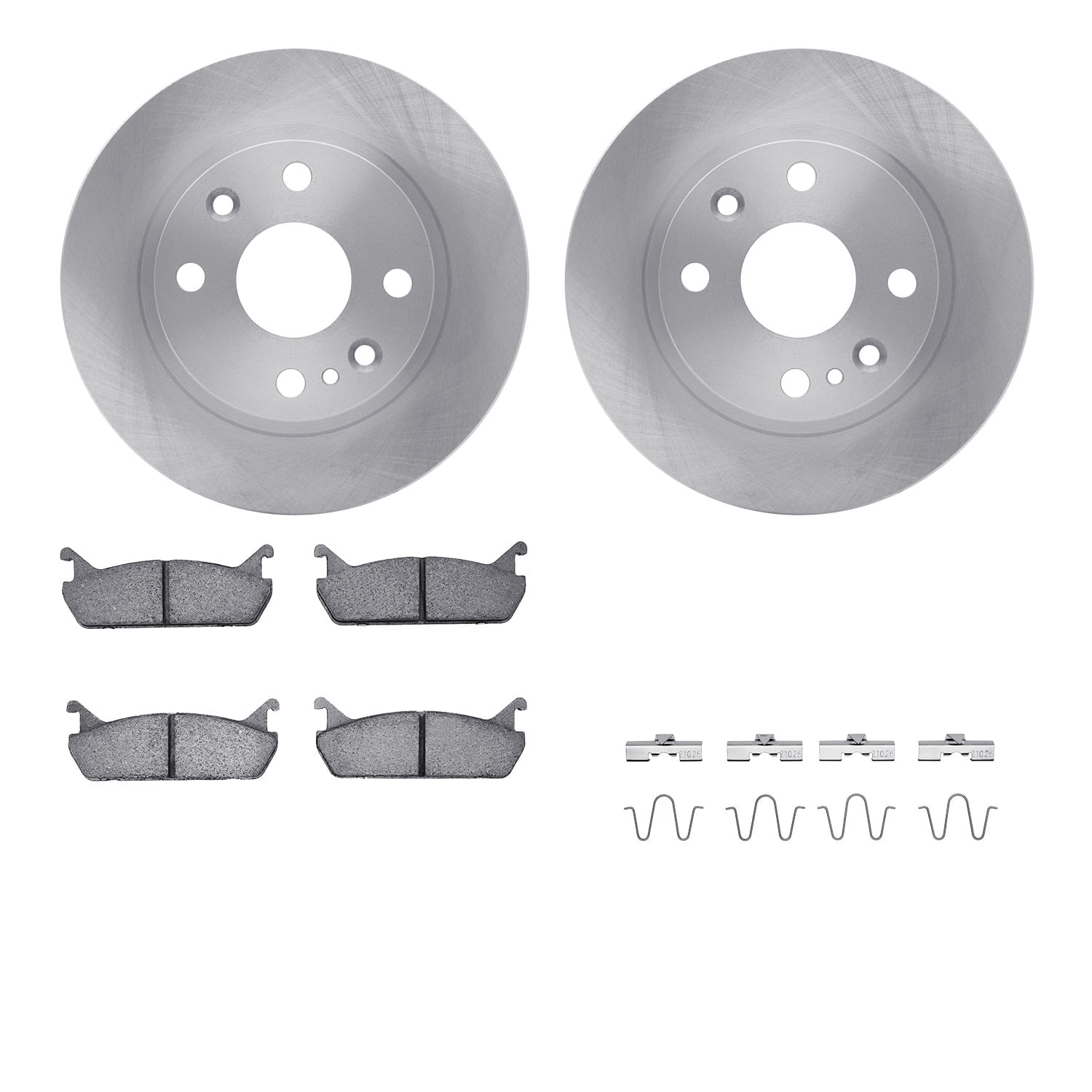 Dynamic Friction Company Rear Brake Rotors with 5000 Advanced Brake Pads includes Hardware 6512-80127