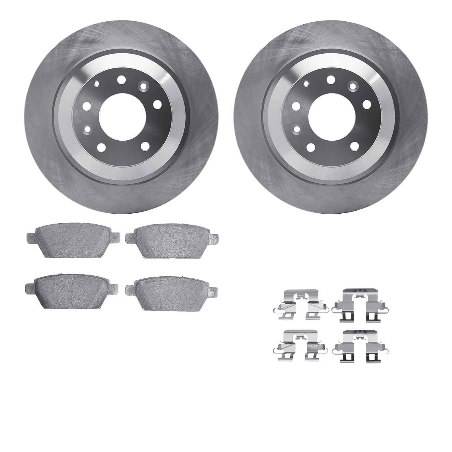Dynamic Friction Company Rear Brake Rotors with 5000 Advanced Brake Pads includes Hardware 6512-80220