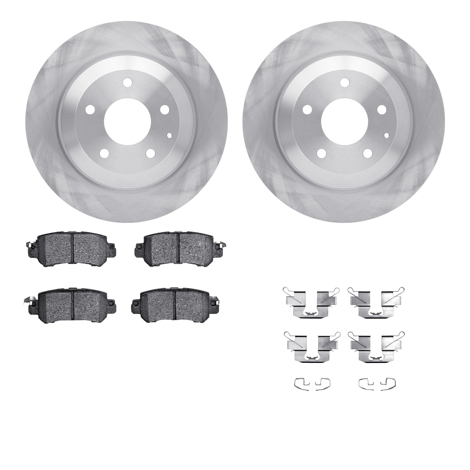Dynamic Friction Company Rear Brake Rotors with 5000 Advanced Brake Pads includes Hardware 6512-80316