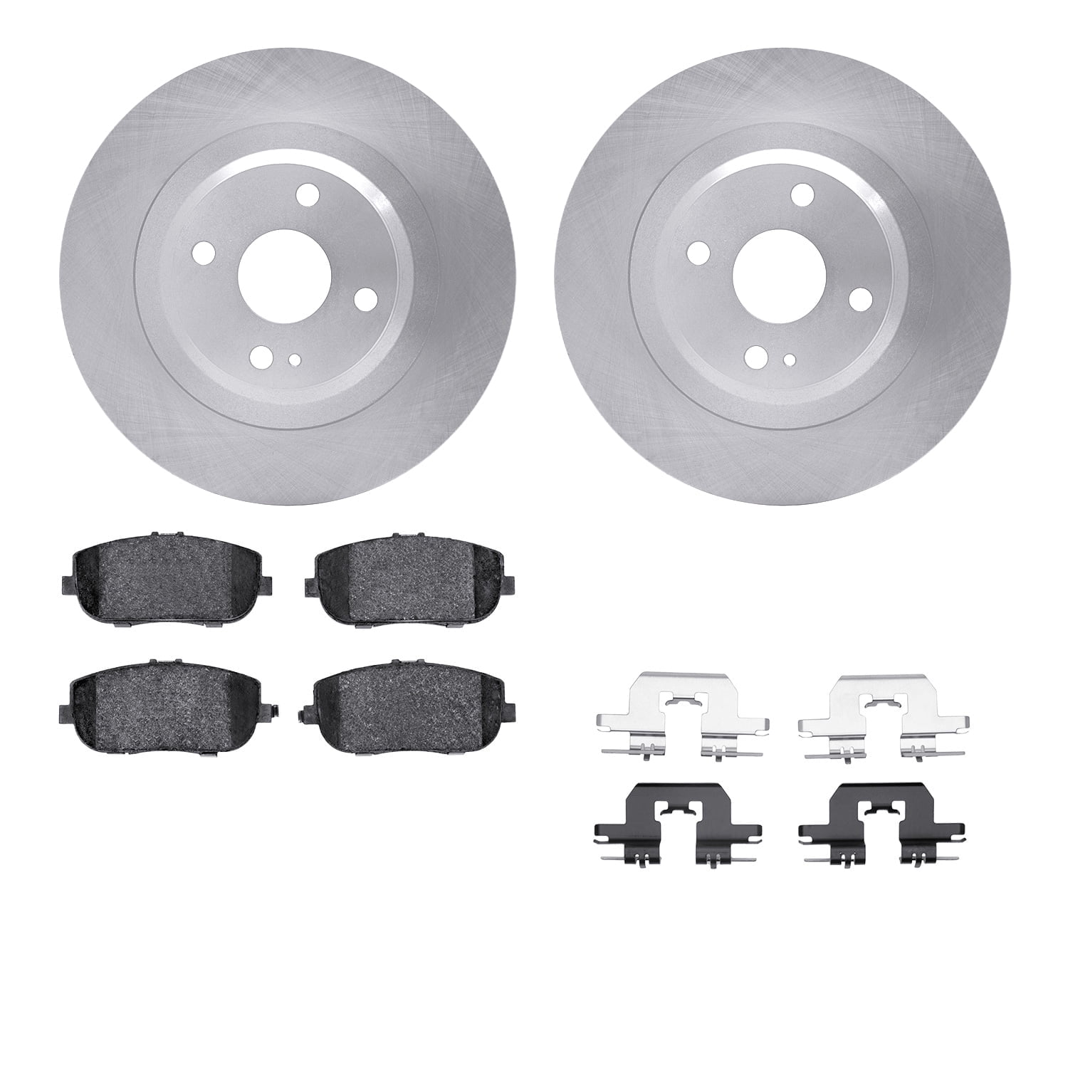 Dynamic Friction Company Rear Brake Rotors with 5000 Advanced Brake Pads includes Hardware 6512-80328