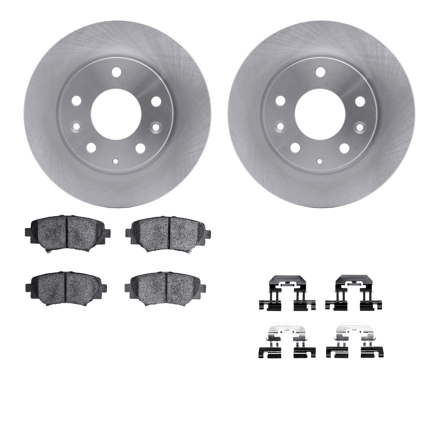 Dynamic Friction Company Rear Brake Rotors with 5000 Advanced Brake Pads includes Hardware 6512-80356