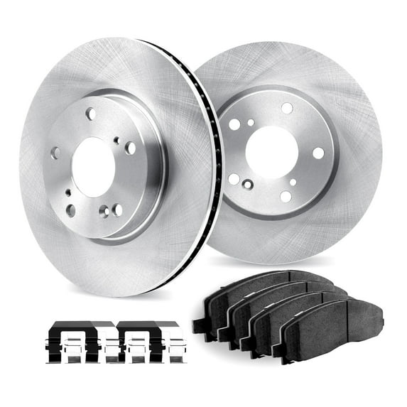 Dynamic Friction Company Rear Brake Rotors with 5000 Advanced Brake Pads includes Hardware - 6512-99088