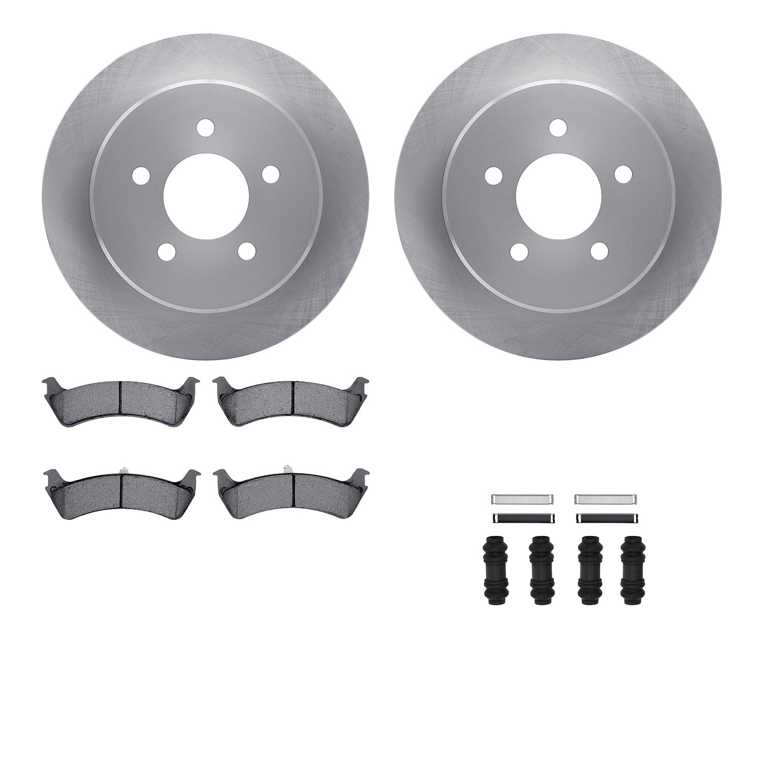 Dynamic Friction Company Rear Brake Rotors with 5000 Advanced Brake Pads includes Hardware 6512-99376