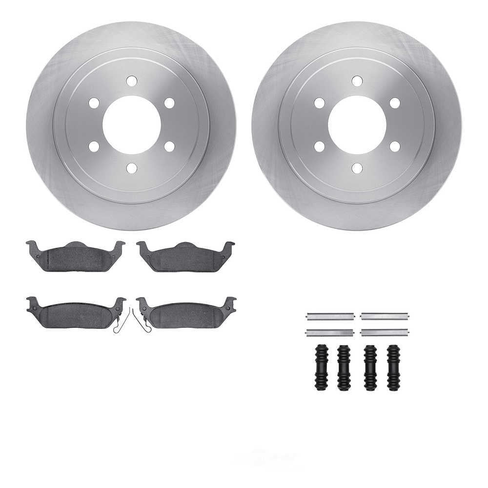 Dynamic Friction Company 6512-99555 DFC Rotors with 5000 Advanced Brake Pads includes Hardware