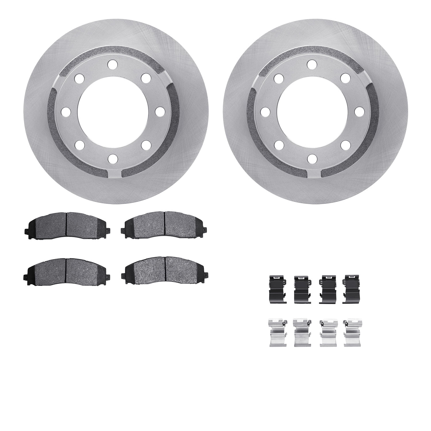 Dynamic Friction Company Rear Brake Rotors with 5000 Advanced Brake Pads includes Hardware 6512-99714