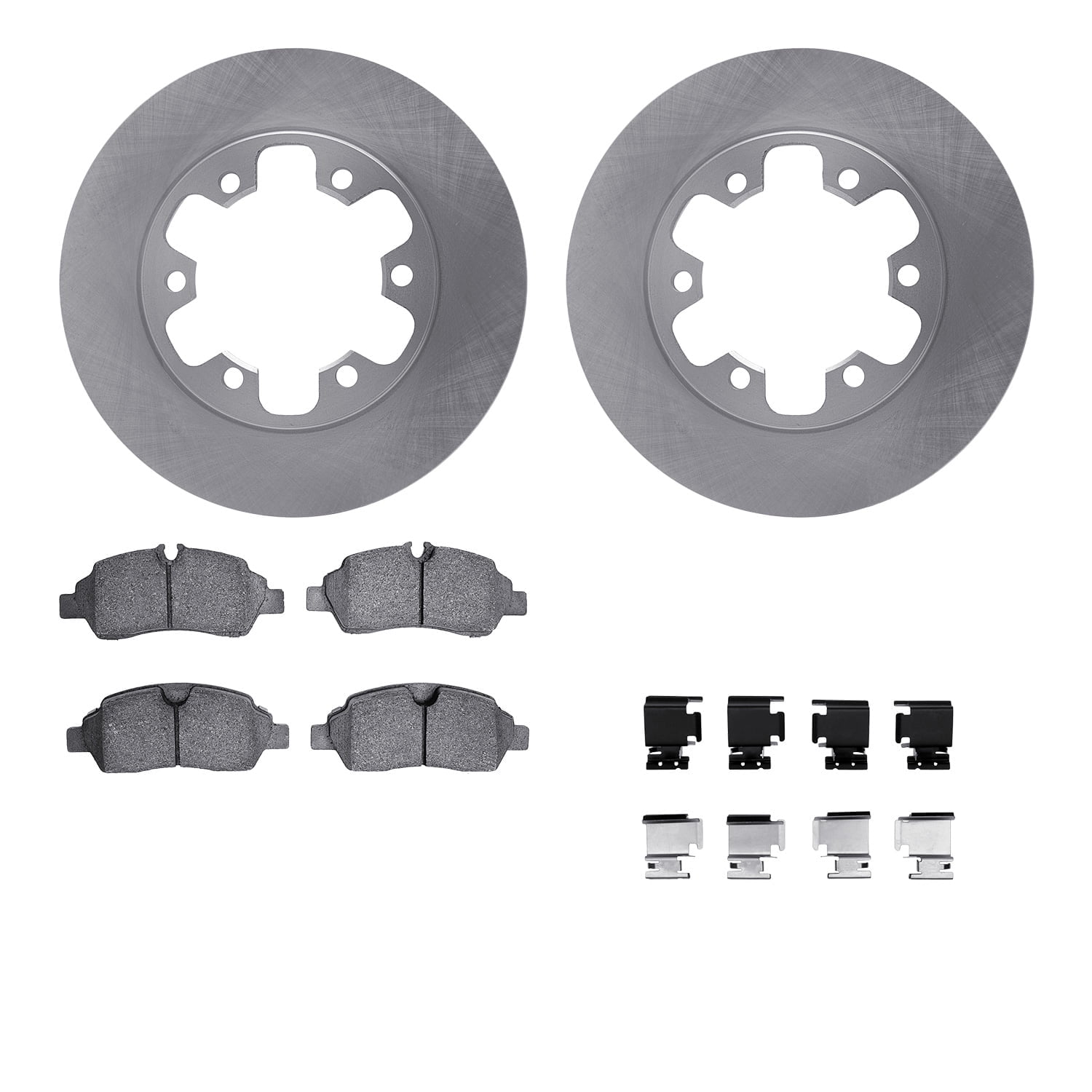 Dynamic Friction Company Rear Brake Rotors with 5000 Advanced Brake Pads includes Hardware 6512-99720