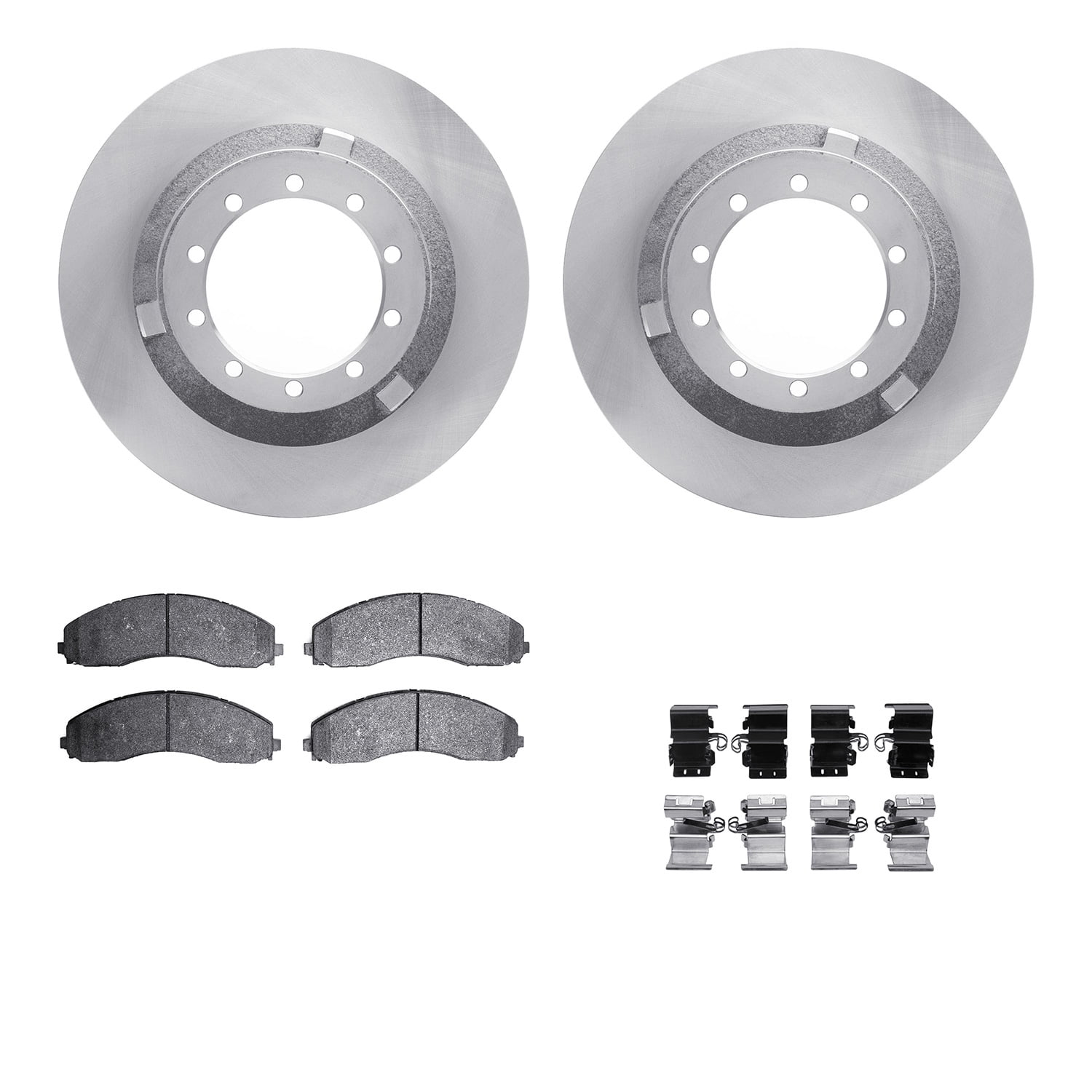 Dynamic Friction Company Rear Brake Rotors with 5000 Advanced Brake Pads includes Hardware 6512-99795