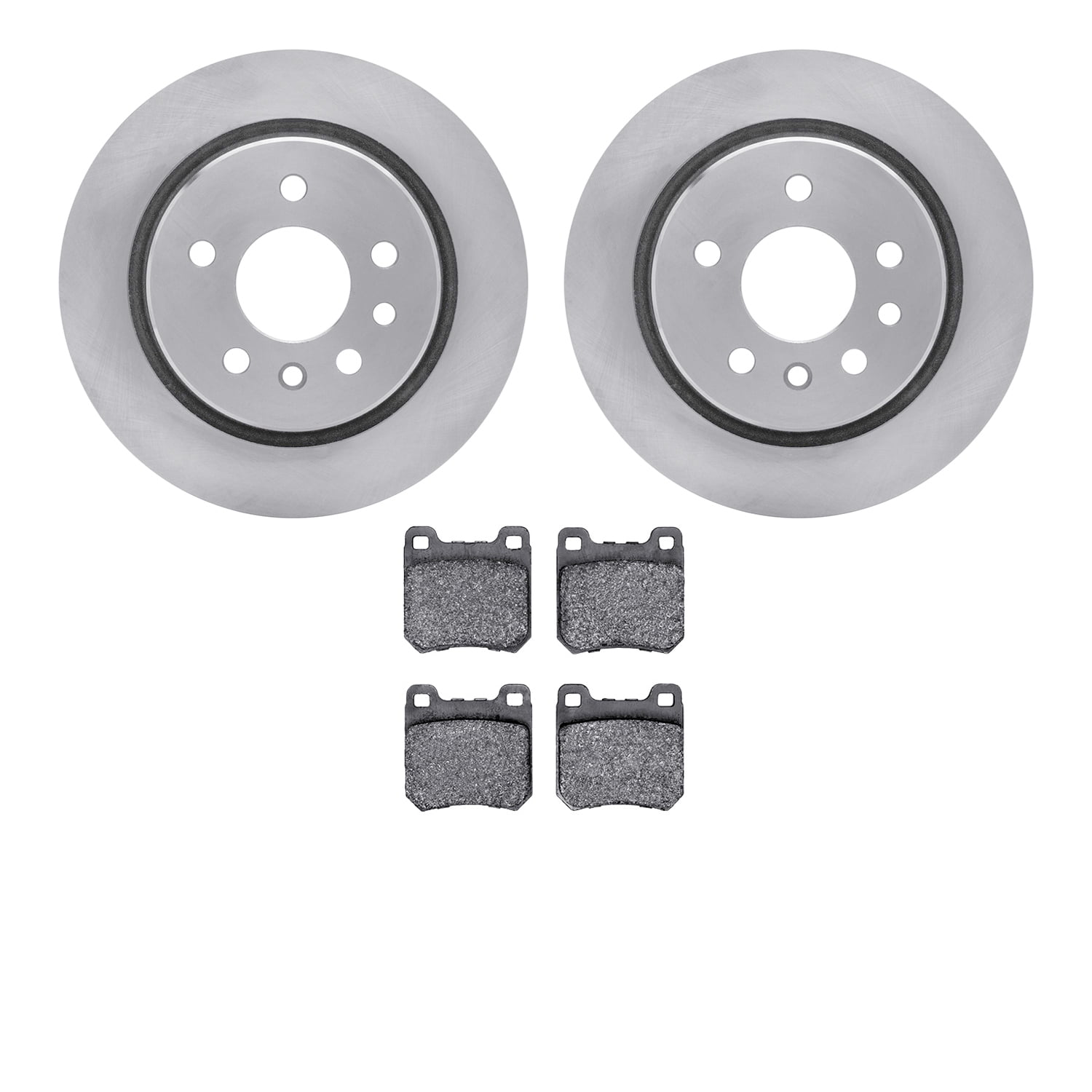 Dynamic Friction Company Rear Brake Rotors with 5000 Euro Ceramic Brake Pads 6602-46007