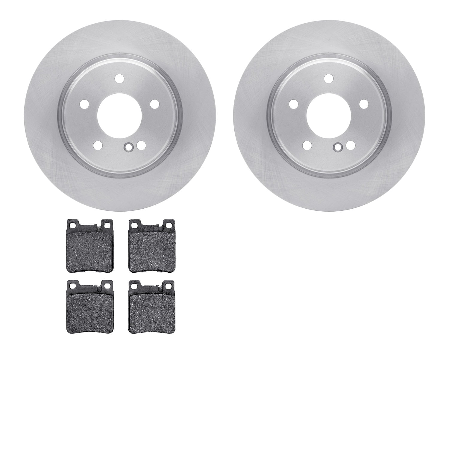 Dynamic Friction Company Rear Brake Rotors with 5000 Euro Ceramic Brake Pads 6602-63178
