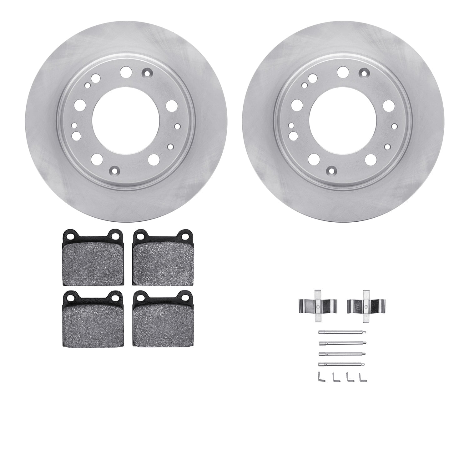 Dynamic Friction Company Rear Brake Rotors with 5000 Euro Ceramic Brake Pads includes Hardware 6612-02022