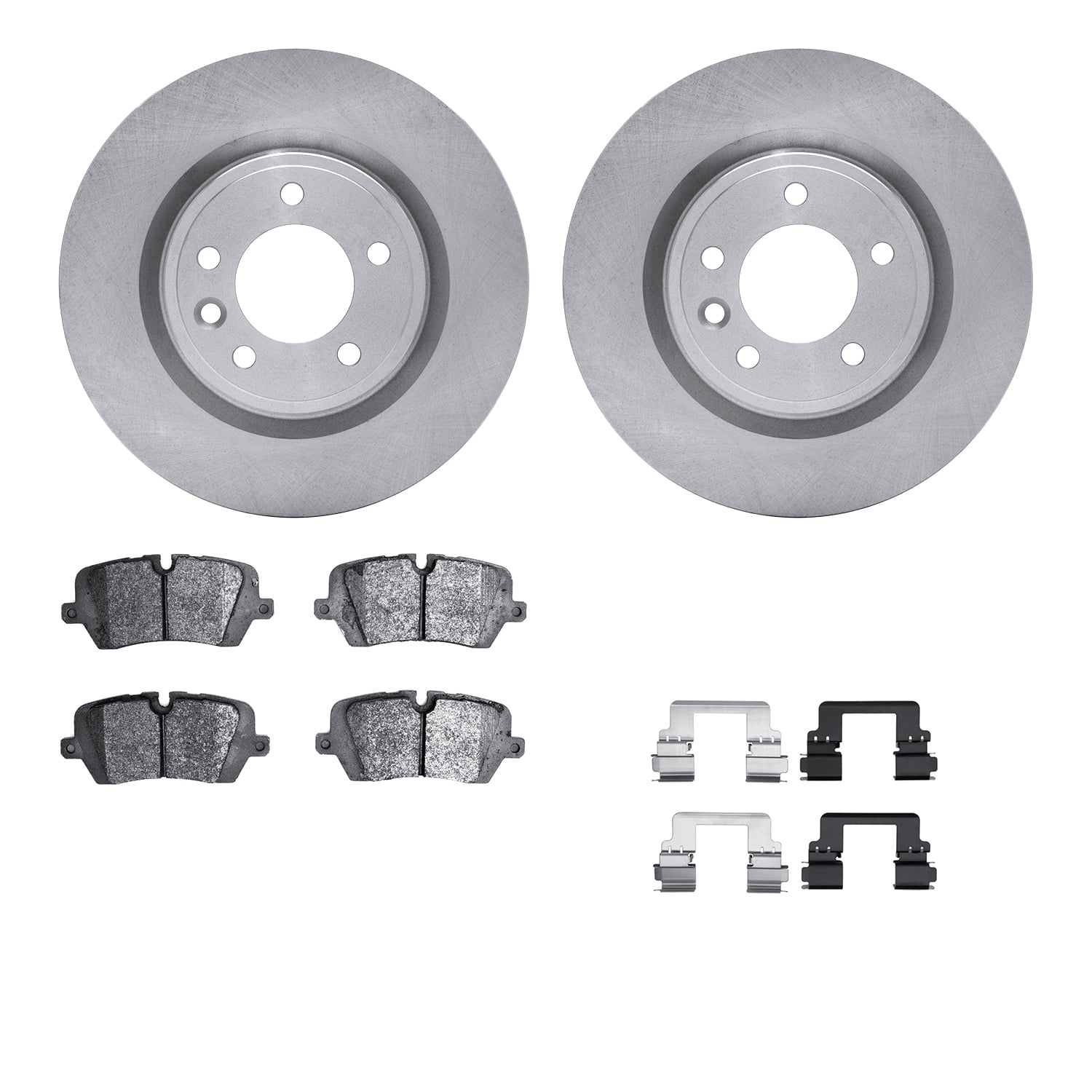 Dynamic Friction Company Rear Brake Rotors with 5000 Euro Ceramic Brake Pads includes Hardware 6612-11119