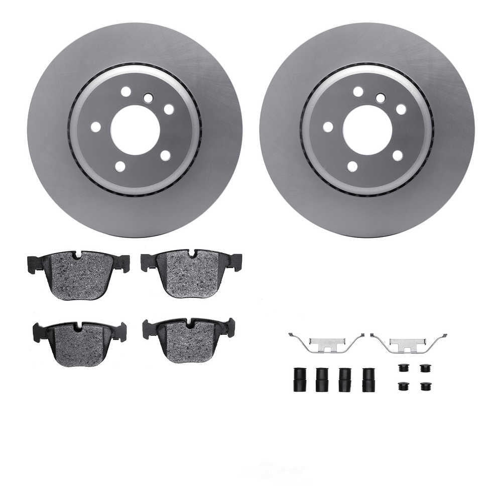 Dynamic Friction Company 6612-31243 DFC Rotors with EURO 5000 Ceramic Brake Pads includes Hardware