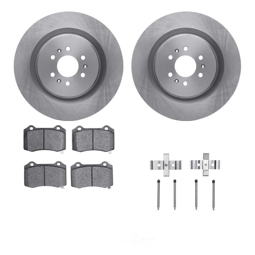 Dynamic Friction Company 6612-46021 DFC Rotors with EURO 5000 Ceramic Brake Pads includes Hardware