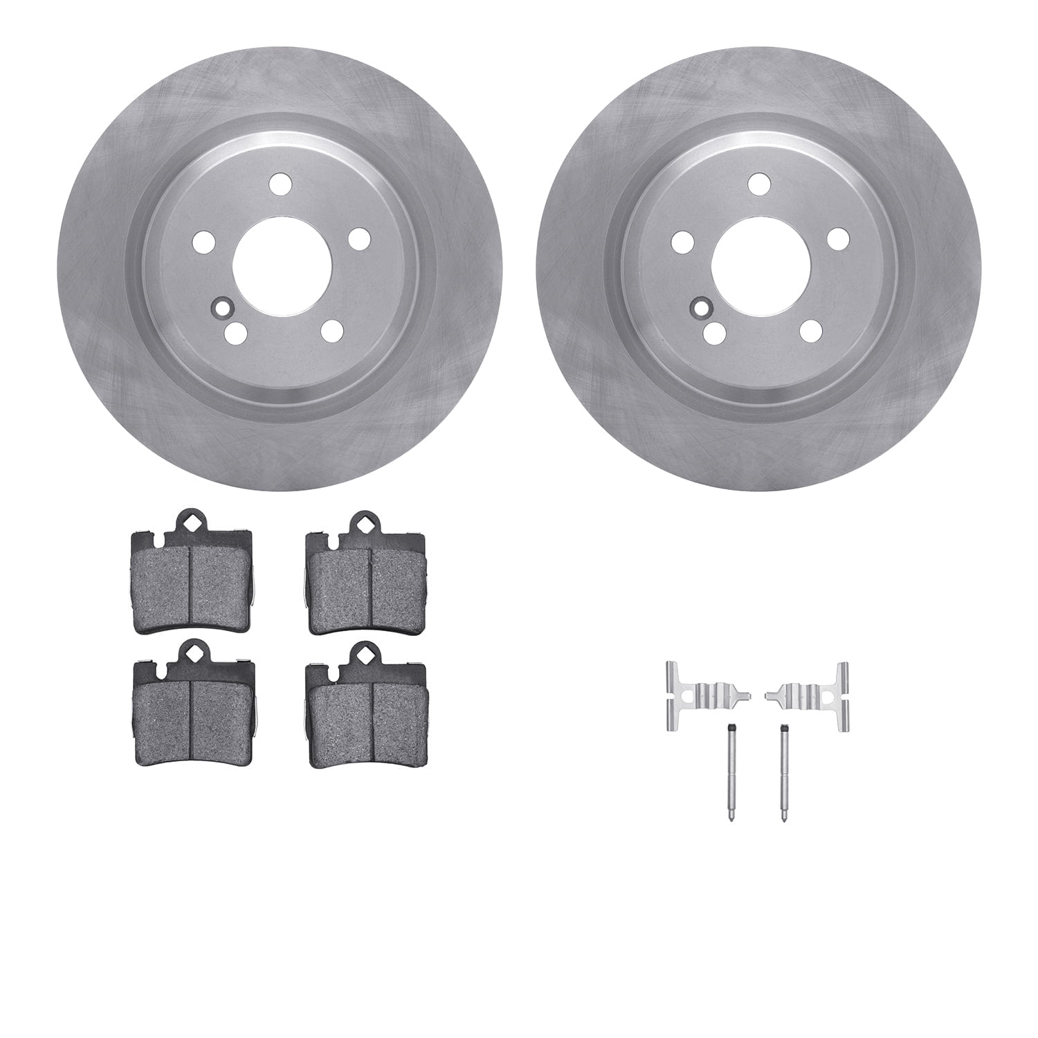 Dynamic Friction Company Rear Brake Rotors with 5000 Euro Ceramic Brake Pads includes Hardware 6612-63242