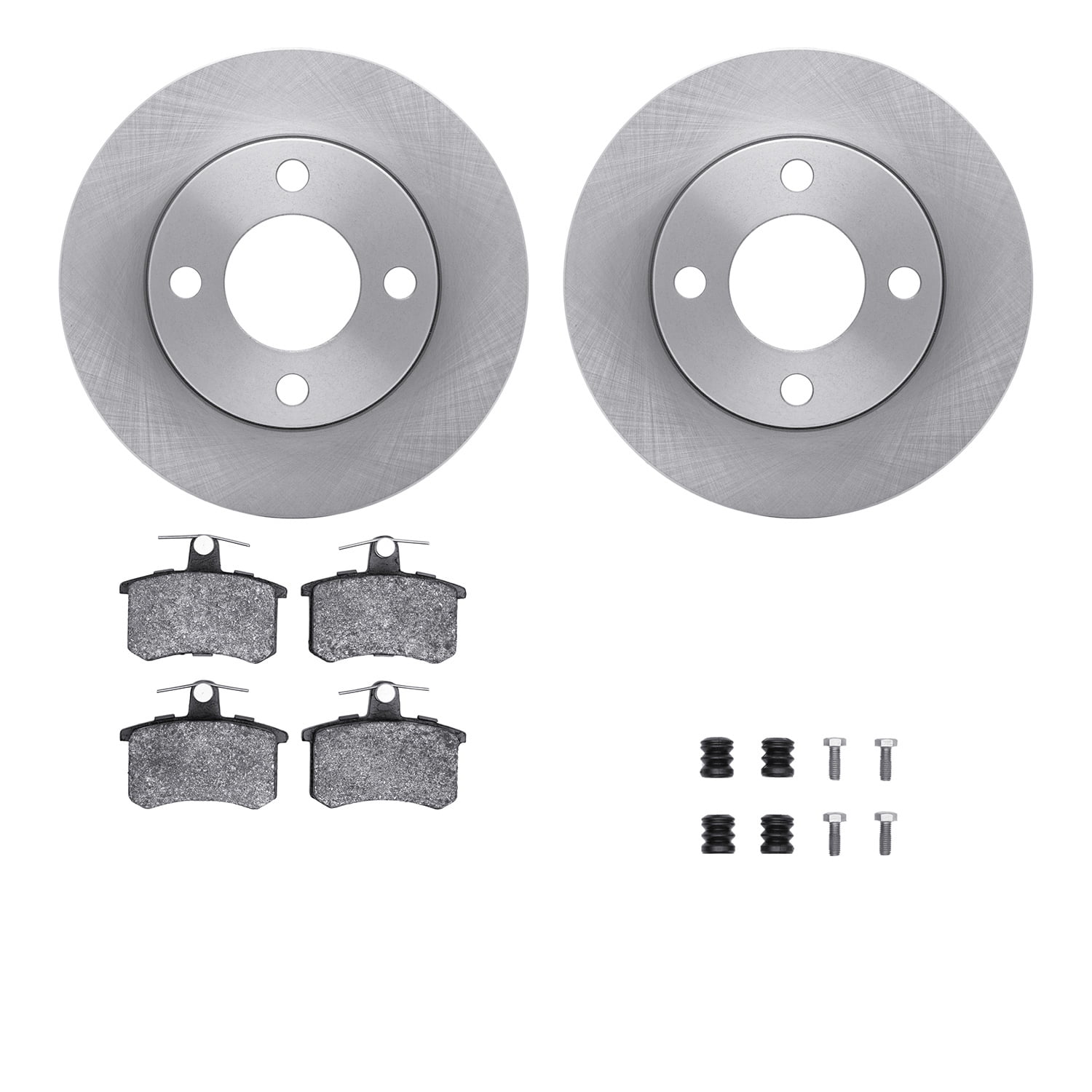 Dynamic Friction Company Rear Brake Rotors with 5000 Euro Ceramic Brake Pads includes Hardware 6612-73059