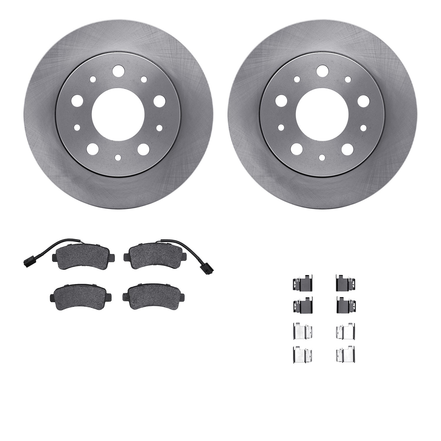 Dynamic Friction Company Rear Brake Rotors with Heavy Duty Brake Pads includes Hardware 6212-40513