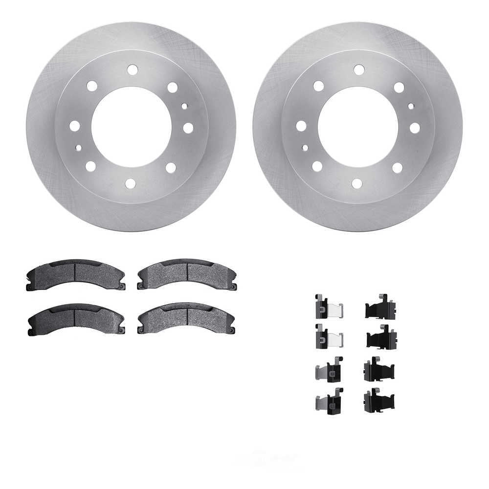 Dynamic Friction Company 6212-48076 DFC Rotors with Heavy Duty Brake Pads includes Hardware