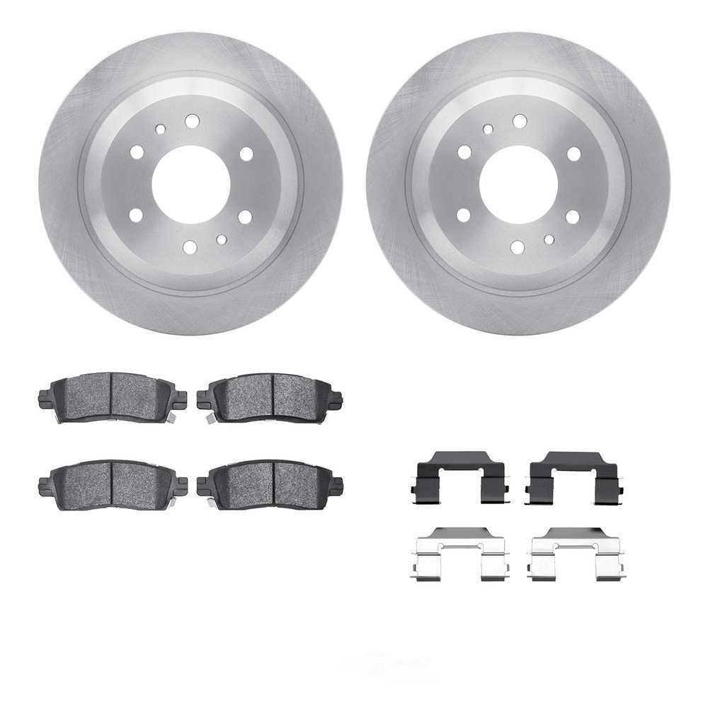 DFC 5000 Euro Ceramic Brake Pads and Hardware Kit - Archived 6212-48288 DFC Rotors with Heavy Duty