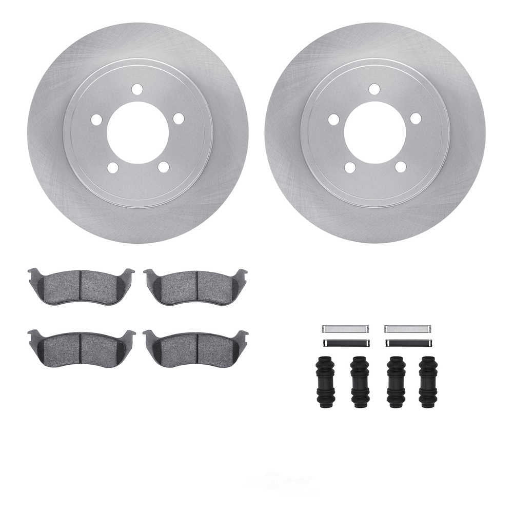 Dynamic Friction Company 6212-54016 DFC Rotors with Heavy Duty Brake Pads includes Hardware
