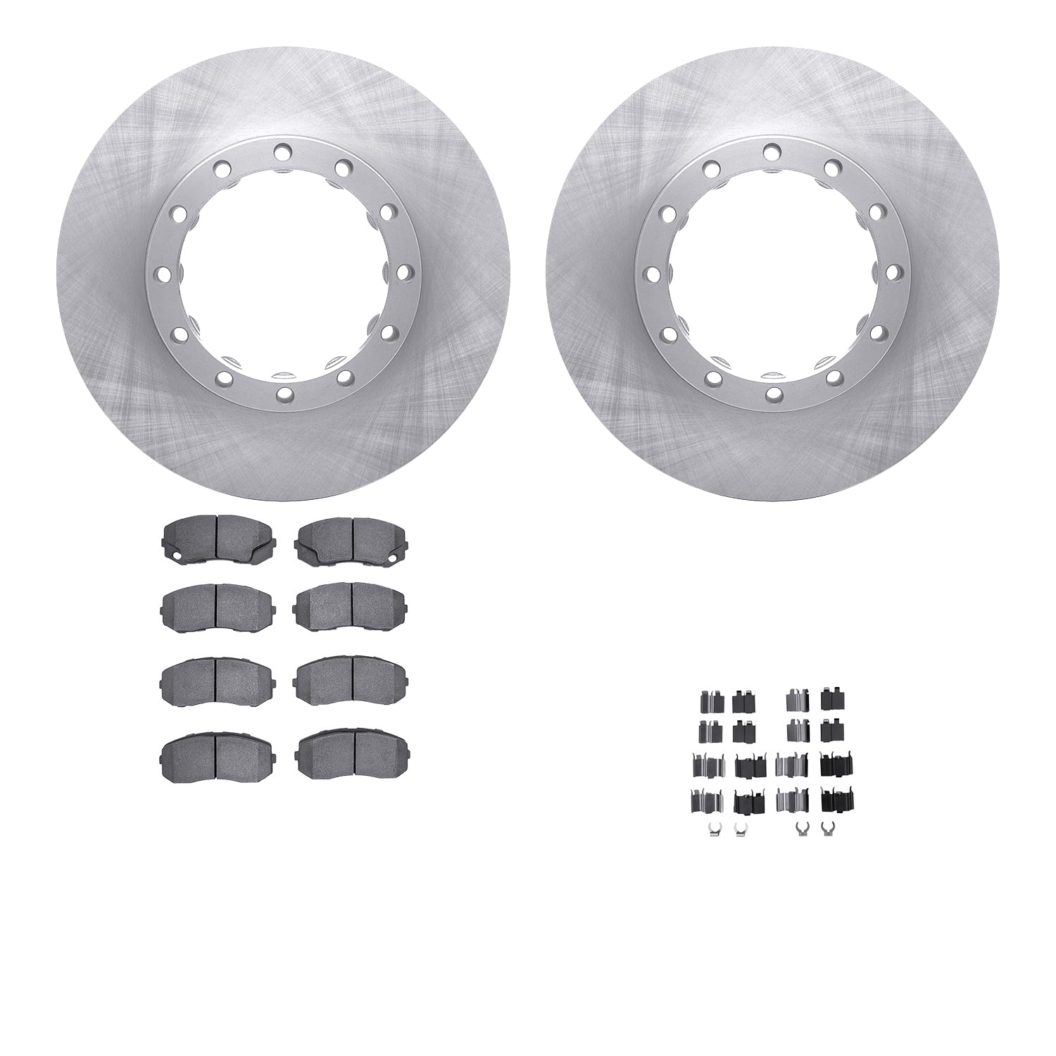 Dynamic Friction Company Rear Brake Rotors with Heavy Duty Brake Pads includes Hardware 6212-72320