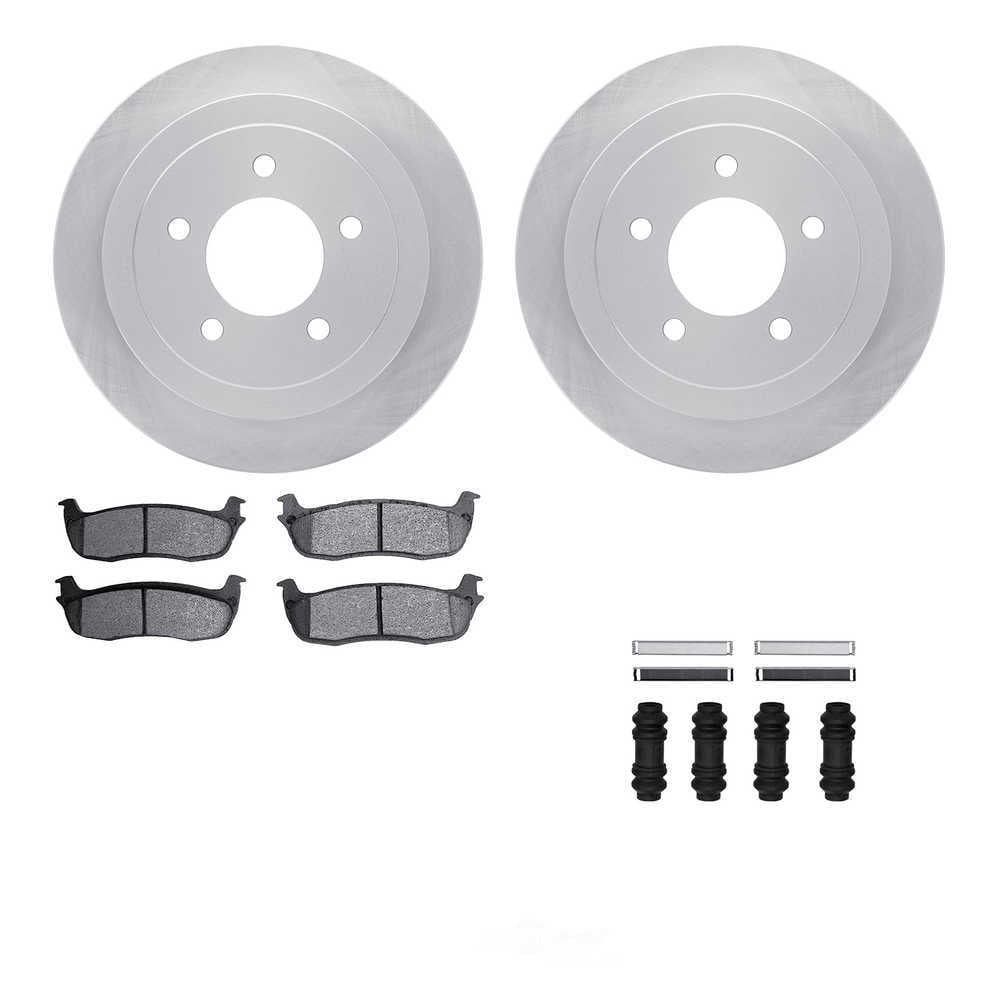 Dynamic Friction Company 6212-99498 DFC Rotors with Heavy Duty Brake Pads includes Hardware