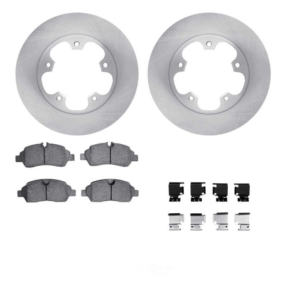 Dynamic Friction Company 6212-99717 DFC Rotors with Heavy Duty Brake Pads includes Hardware