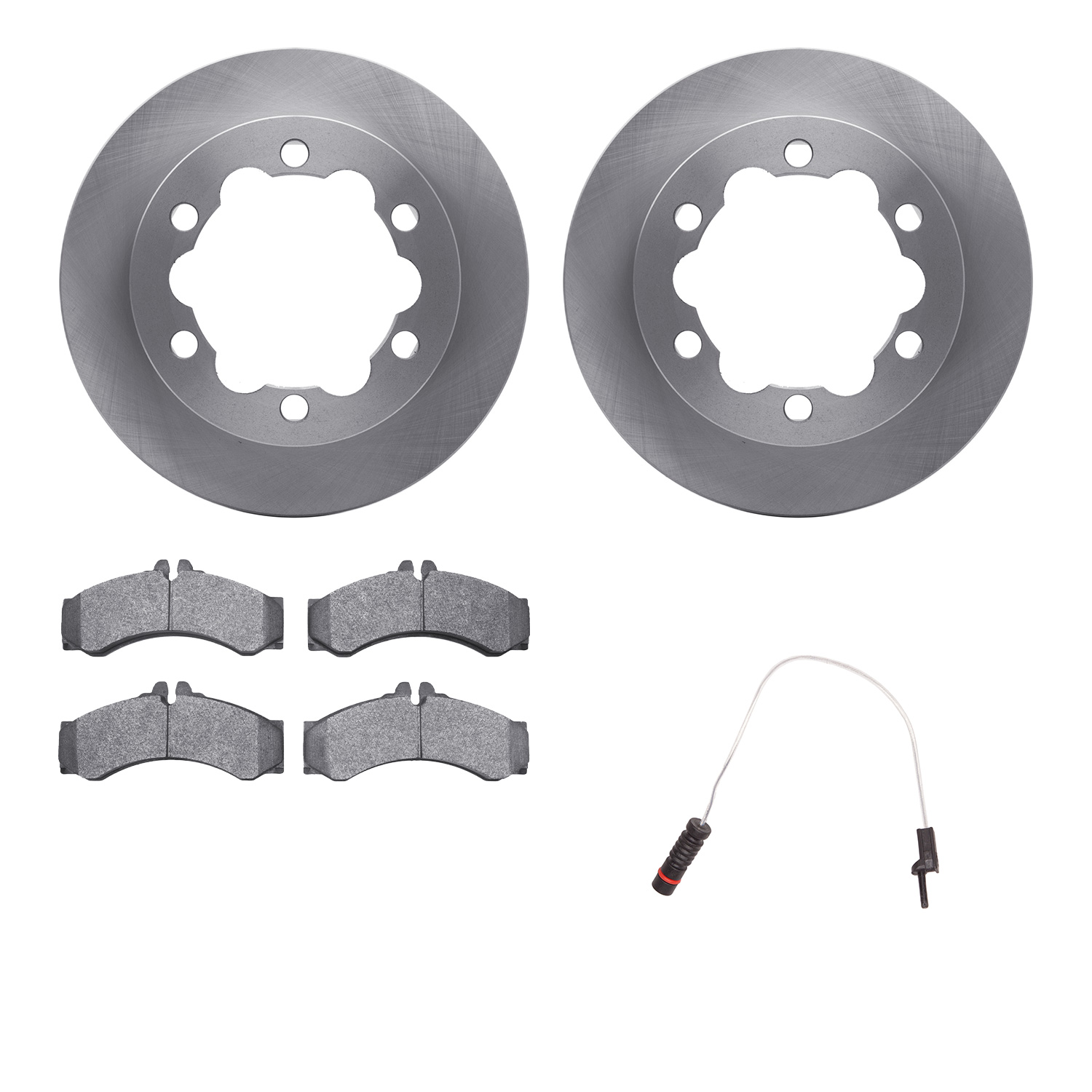 Dynamic Friction Company Rear Brake Rotors with Heavy Duty Brake Pads includes Sensor 6232-40001