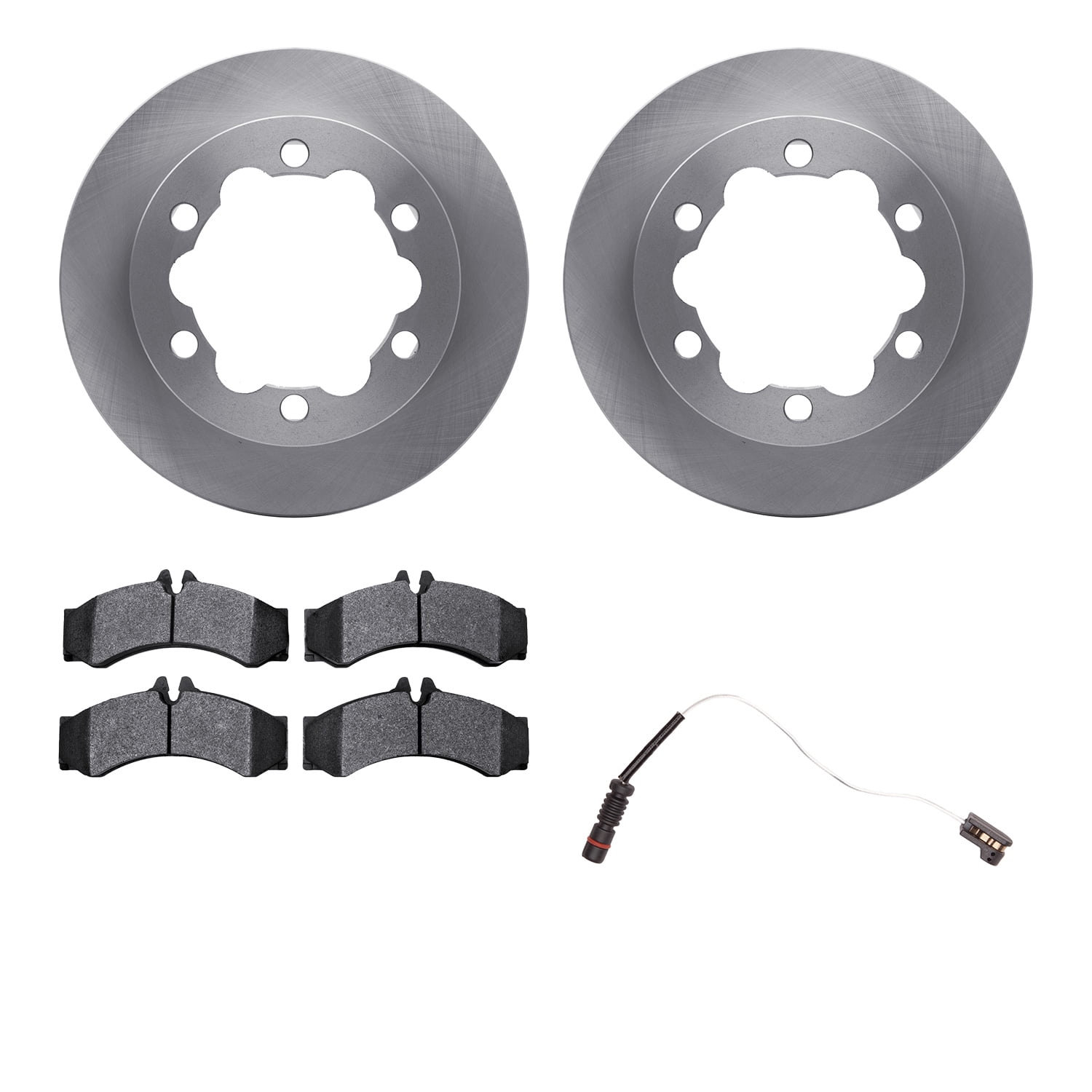 Dynamic Friction Company Rear Brake Rotors with Heavy Duty Brake Pads includes Sensor 6232-40002
