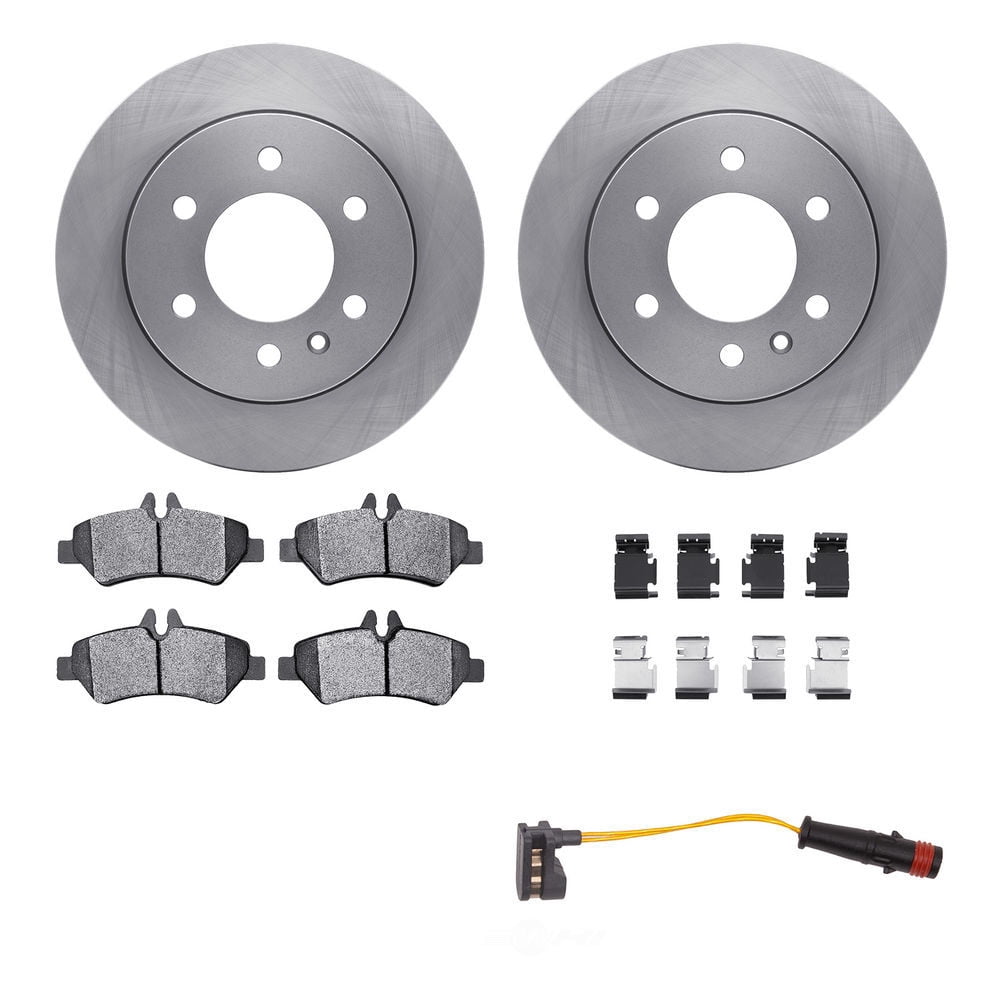 Dynamic Friction Company 6222-40040 DFC Rotors with Heavy Duty Brake Pads includesSensor and