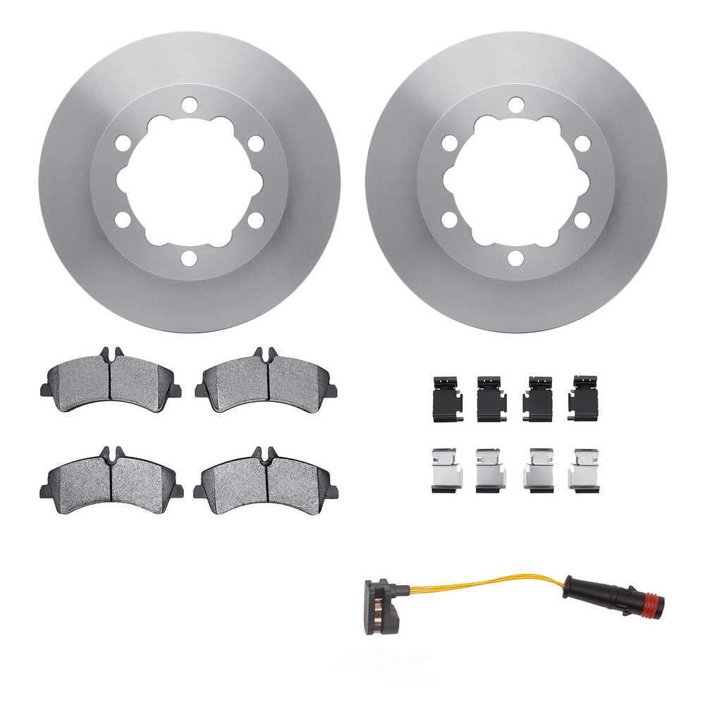 Dynamic Friction Company 6222-63386 DFC Rotors with Heavy Duty Brake Pads includesSensor and