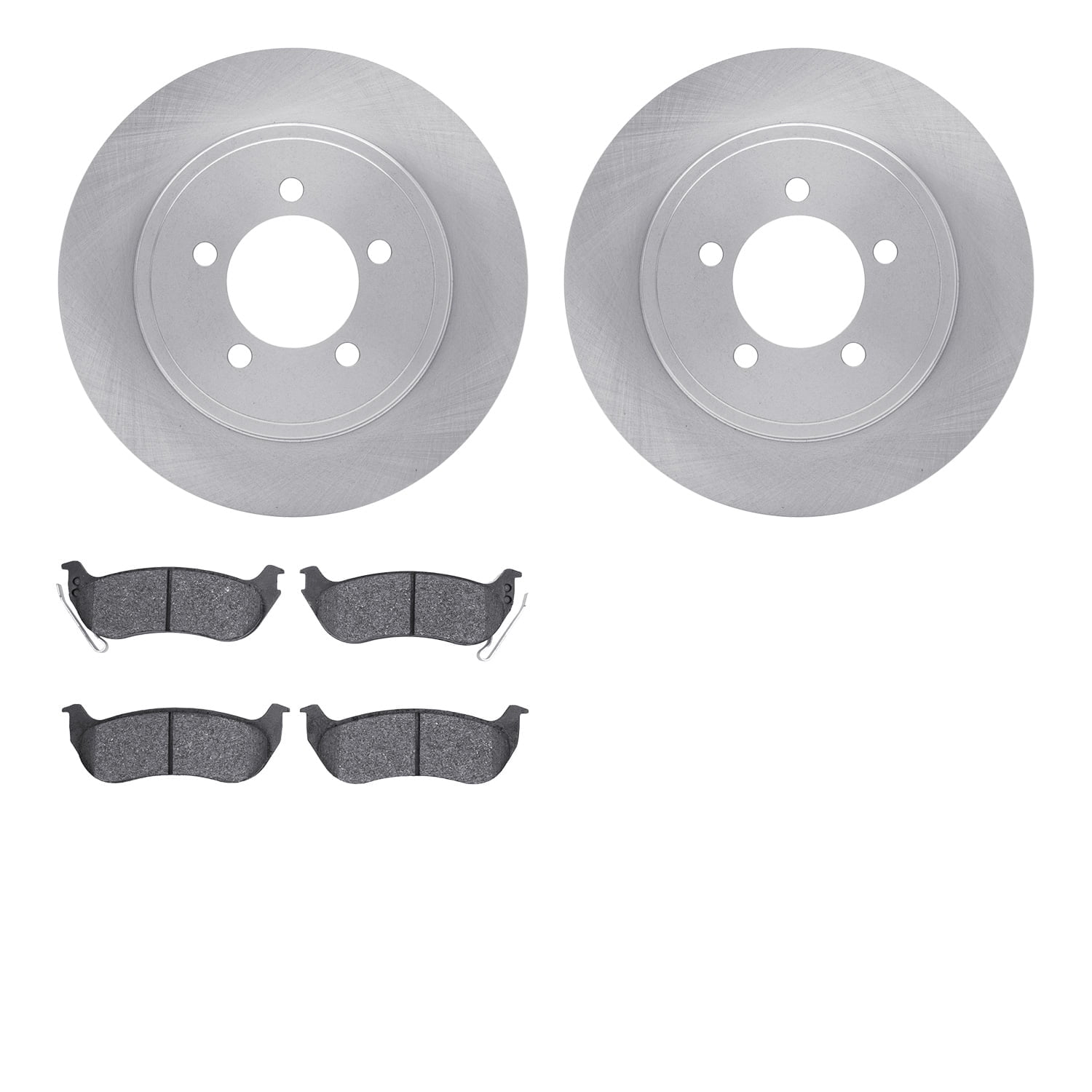 Dynamic Friction Company Rear Brake Rotors with Ultimate Duty Performance Brake Pads 6402-54189