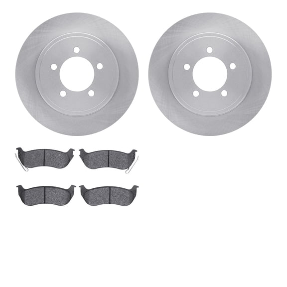 Dynamic Friction Company Rear Brake Rotors with Ultimate Duty Performance Brake Pads 6402-54189