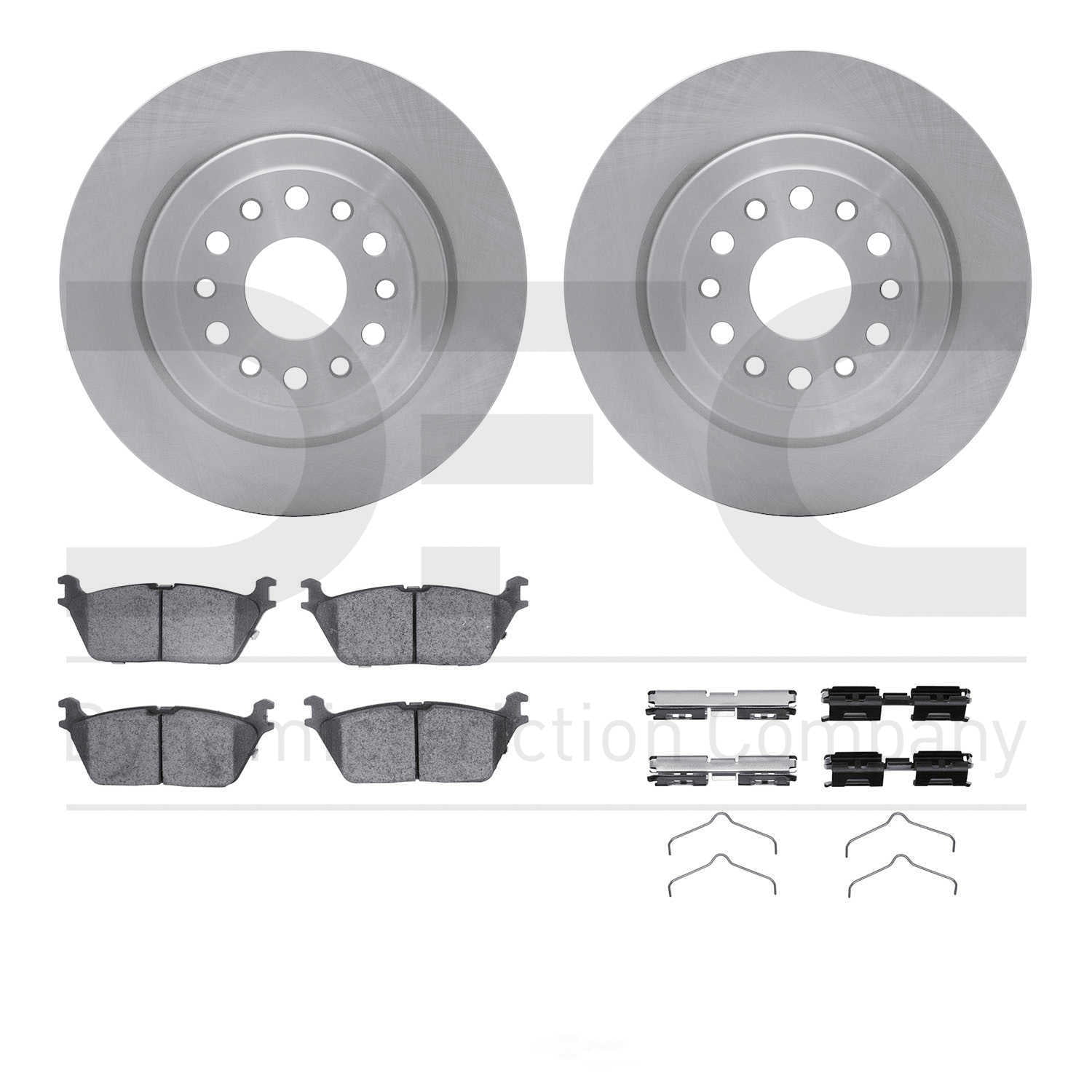 Dynamic Friction Company 6412-40076 DFC Rotors with Ultimate Duty Performance Brake Pads includes