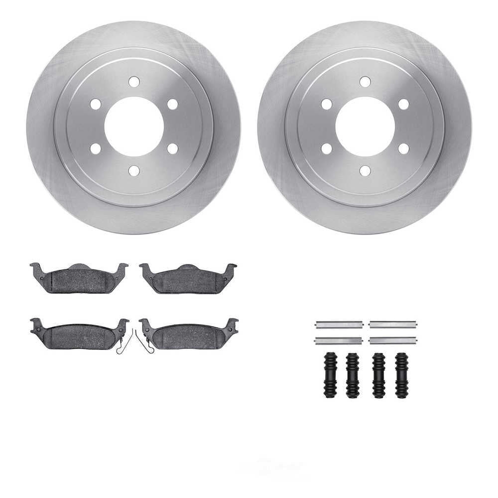 DFC 5000 Euro Ceramic Brake Pads and Hardware Kit - Archived 6412-54221 DFC Rotors with Ultimate