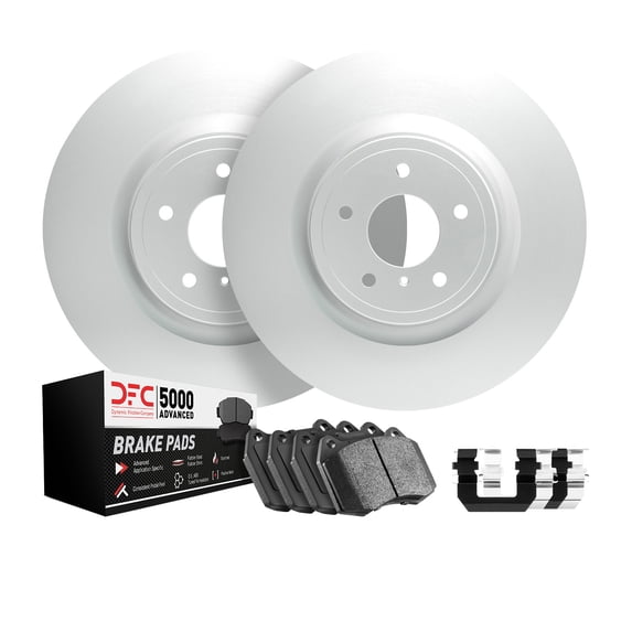 Dynamic Friction Company Rear GEOMET Brake Rotors with 5000 Advanced Brake Pads includes Hardware 9512-31142 Fits select: 2011-2016 BMW 528, 2011-2016 BMW 535
