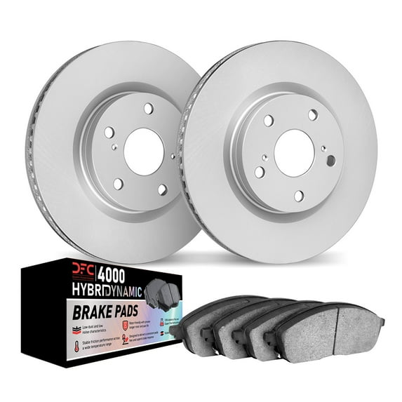 Dynamic Friction Company Rear Geospec Brake Rotors Kit | 4000 HybriDynamic Brake Pads 4802-63005