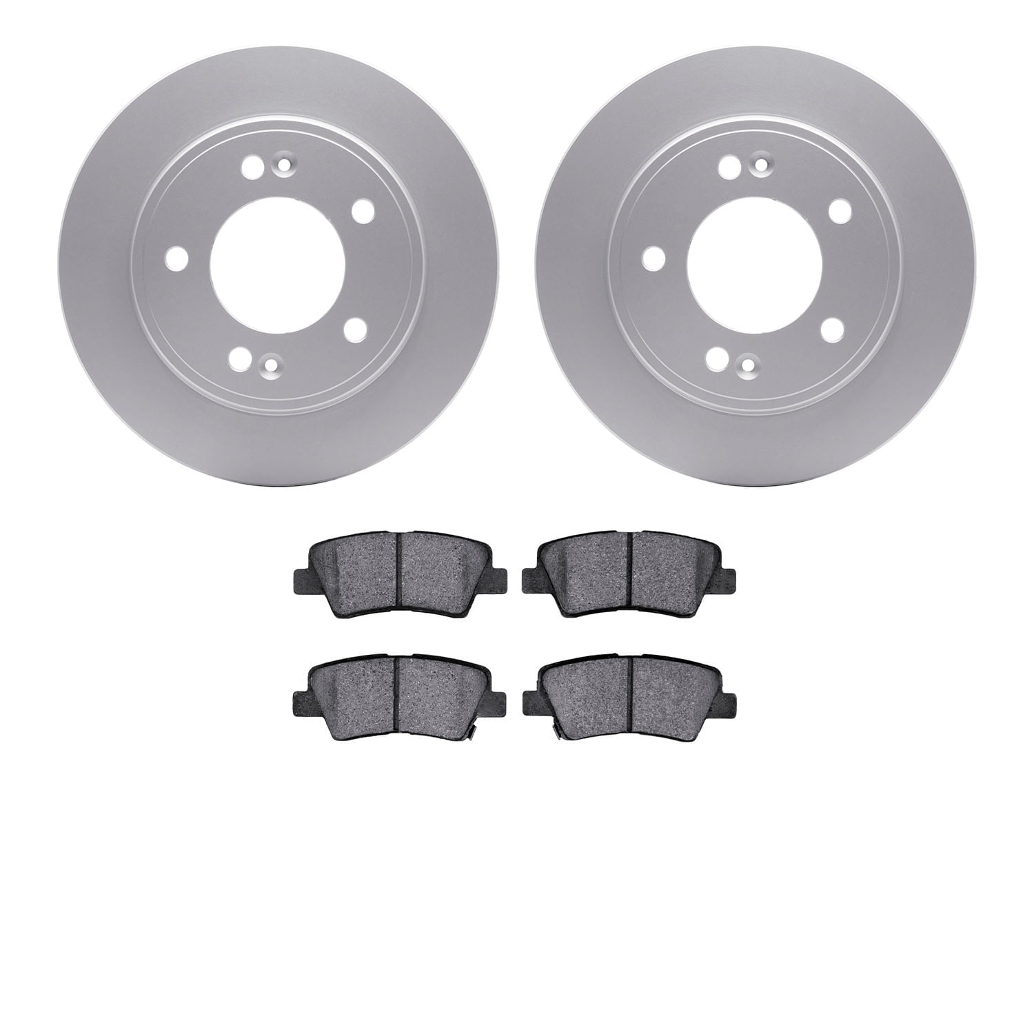 Dynamic Friction Company Rear Geospec Brake Rotors with 5000 Advanced Brake Pads 4502-21073