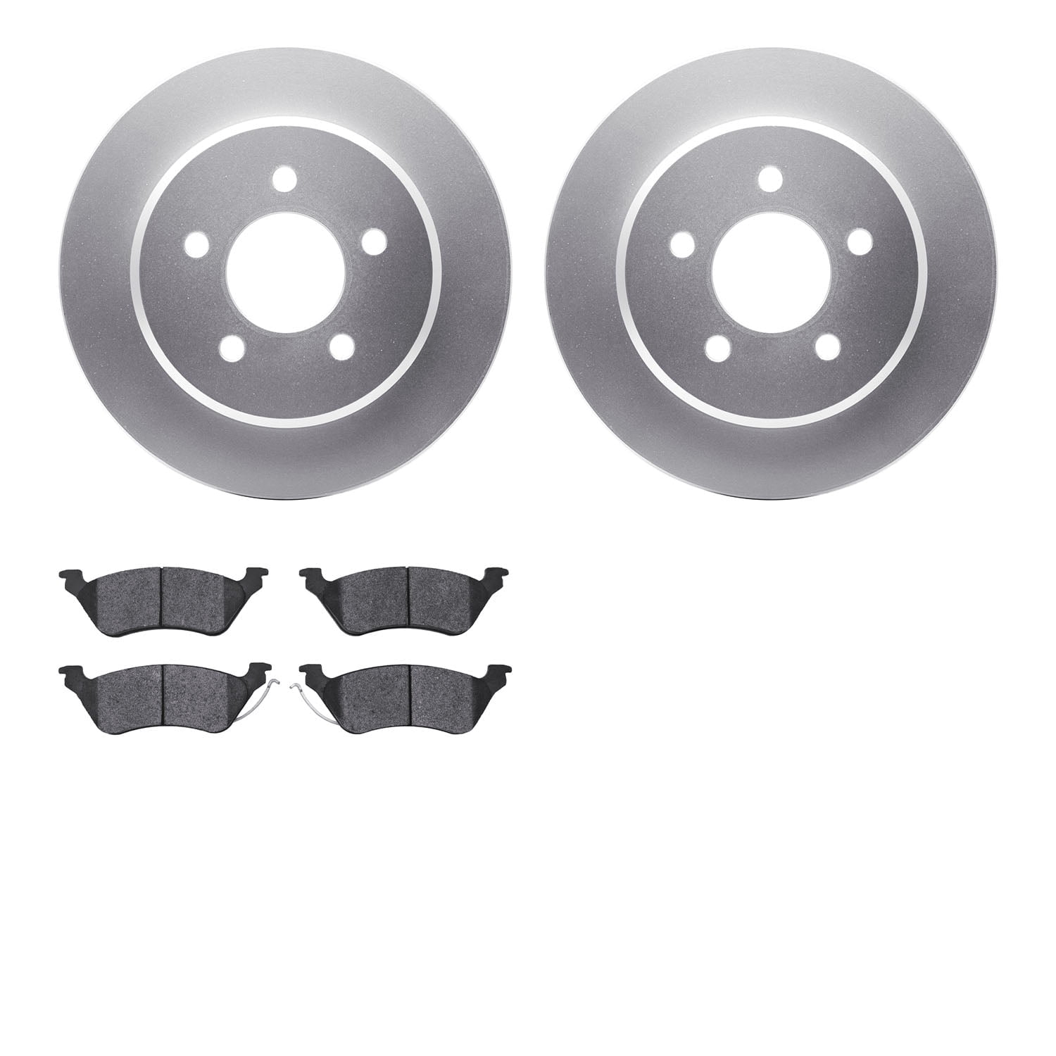 Dynamic Friction Company Rear Geospec Brake Rotors with 5000 Advanced Brake Pads 4502-40118