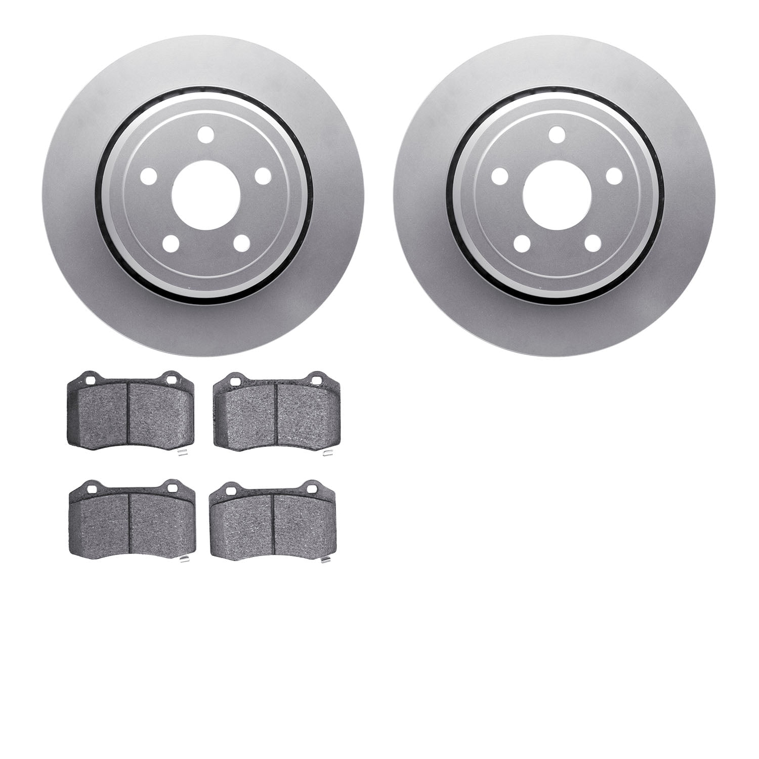 Dynamic Friction Company Rear Geospec Brake Rotors with 5000 Advanced Brake Pads 4502-42055