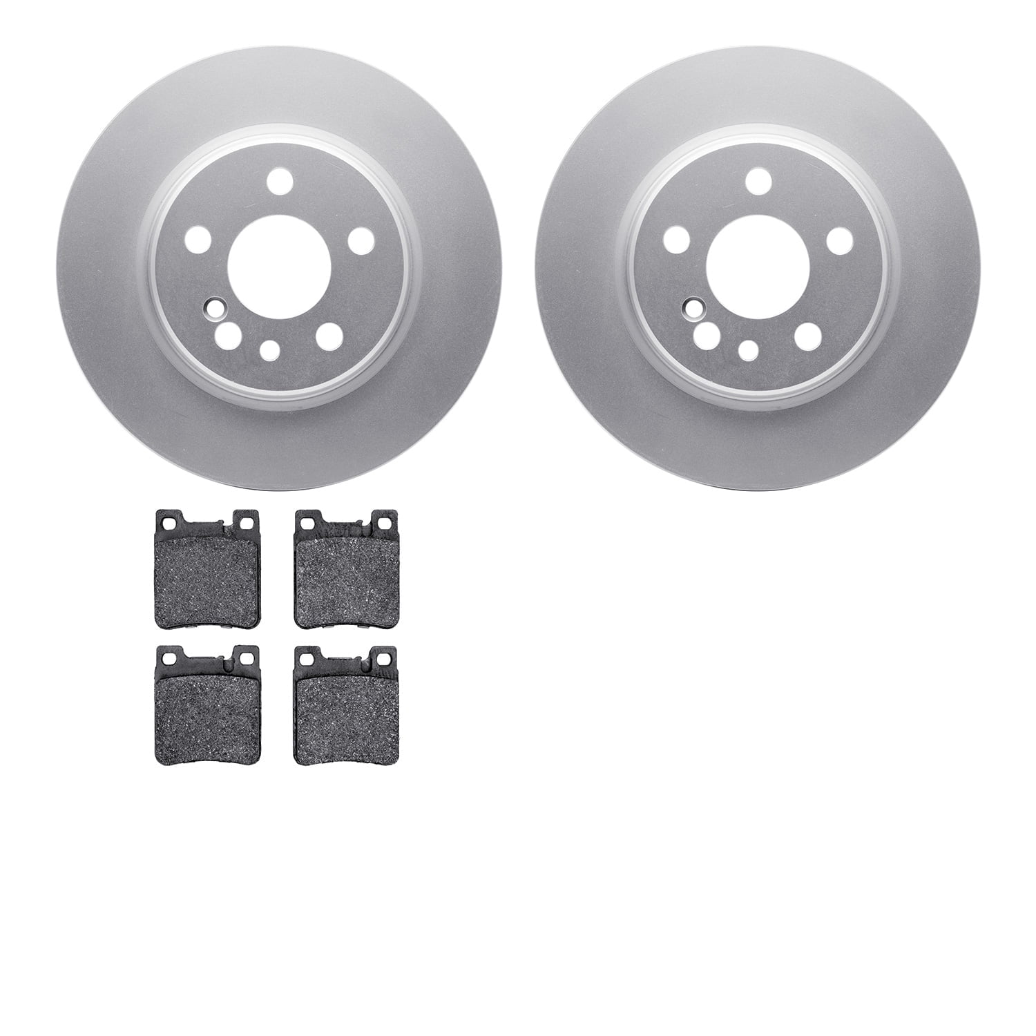 Dynamic Friction Company Rear Geospec Brake Rotors with 5000 Advanced Brake Pads 4502-63125