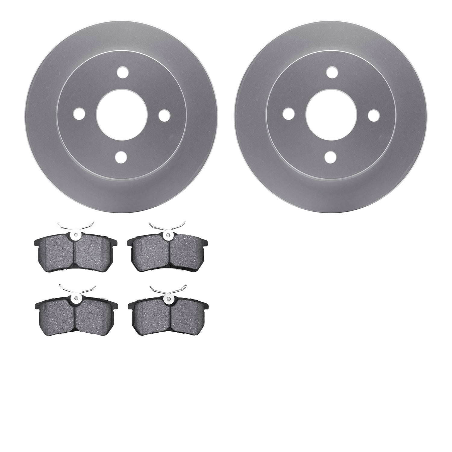 Dynamic Friction Company Rear Geospec Brake Rotors with 5000 Advanced Brake Pads 4502-99008