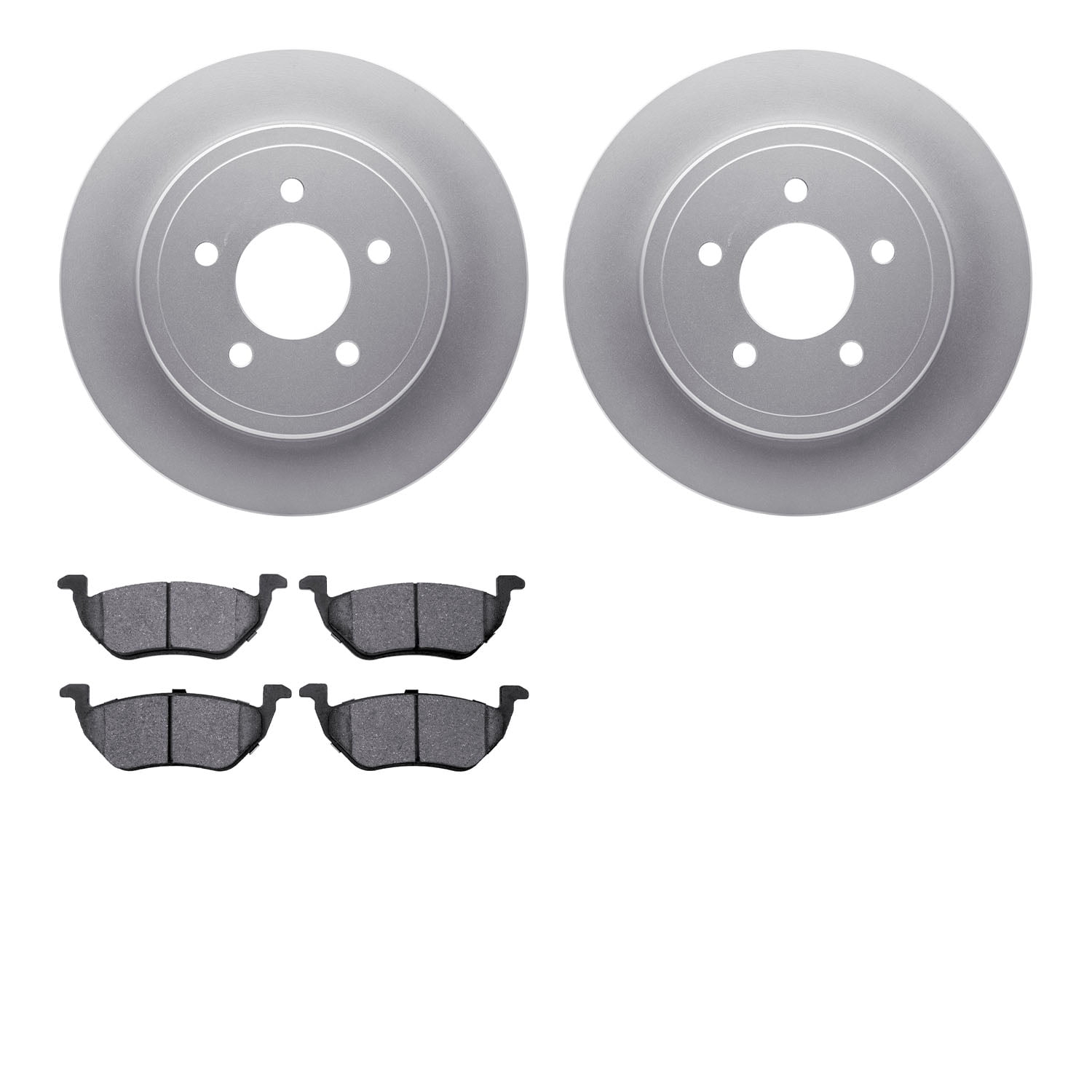 Dynamic Friction Company Rear Geospec Brake Rotors with 5000 Advanced Brake Pads 4502-99155