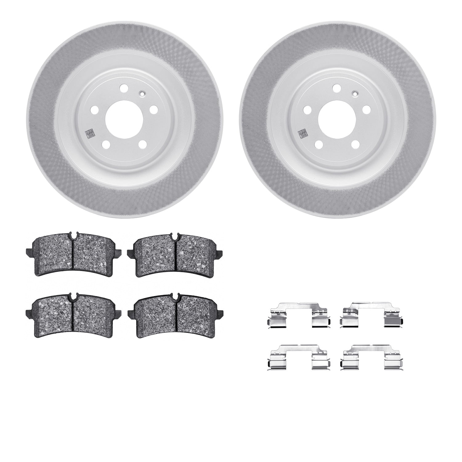 Dynamic Friction Company Rear Geospec Brake Rotors with 5000 Advanced Brake Pads includes Hardware 4512-02047
