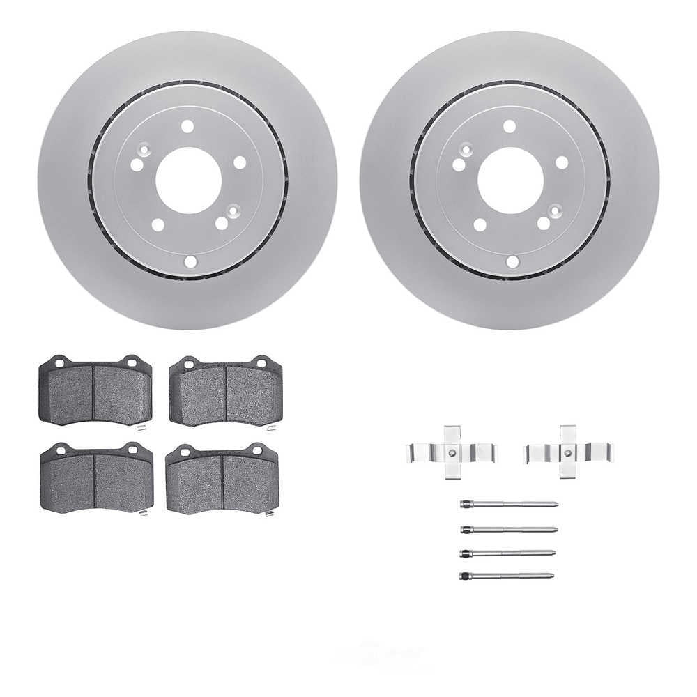 Dynamic Friction Company 4512-03139 DFC GEOSPEC Coated Rotors with 5000 Brake Pads - Ceramic and