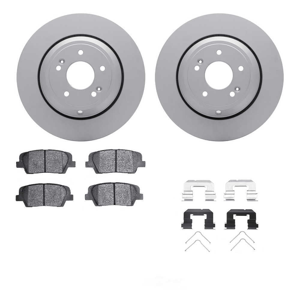 Dynamic Friction Company 4512-03186 DFC GEOSPEC Coated Rotors with 5000 Brake Pads - Ceramic and
