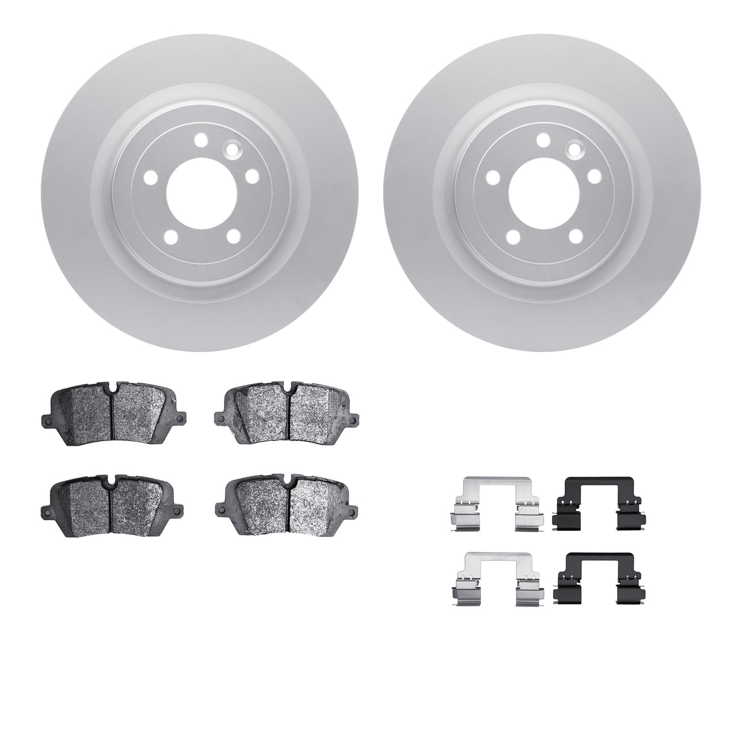 Dynamic Friction Company Rear Geospec Brake Rotors with 5000 Advanced Brake Pads includes Hardware 4512-11062